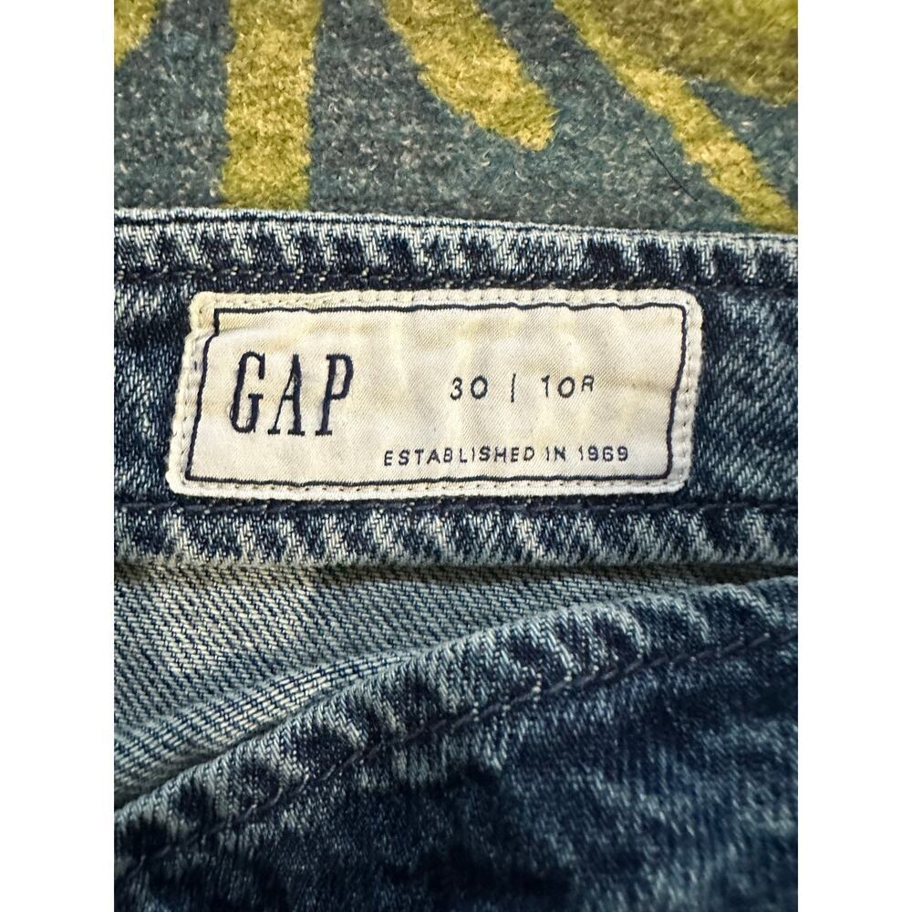 Gap Pleated Denim Mini Skirt Size 10 - Picture 2 of 5
